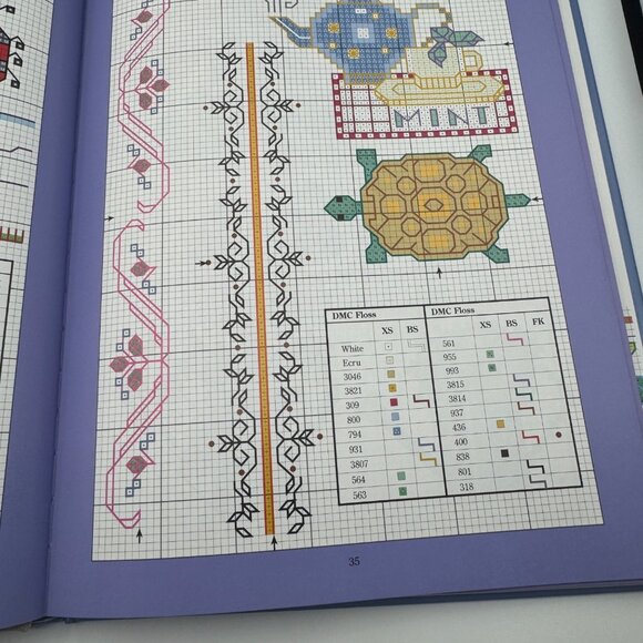 Donna Koolers 555 Cross-Stitch Designs Hardcover Book For The Young At Heart - Picture 5 of 7